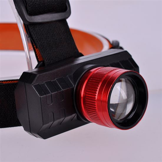 Solight LED čelová nabíjecí svítilna, 3W,150lm, zoom, Li-ion, USB