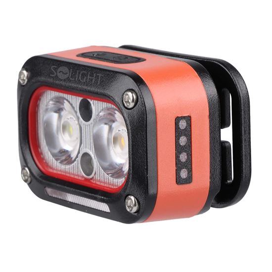 Solight LED head rechargeable flashlight, 250lm, warm+cool light, Li-Ion
