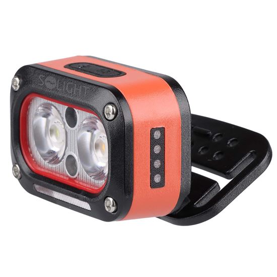 Solight LED head rechargeable flashlight, 250lm, warm+cool light, Li-Ion