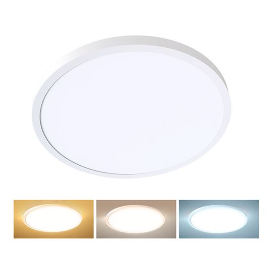 Solight Round LED ceiling lighting, 48W, 4800lm, 3CCT, UGR<19, 60cm, 3 years warranty, white color