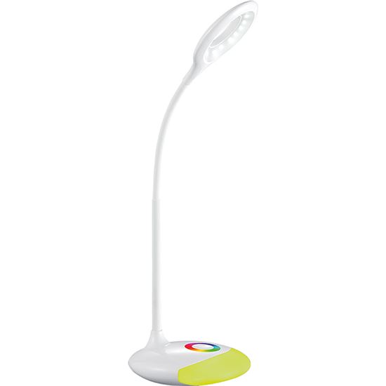 Solight LED stolní lampička nabíjecí, 5W, RGB podsvícení, stmívatelná, USB napájení