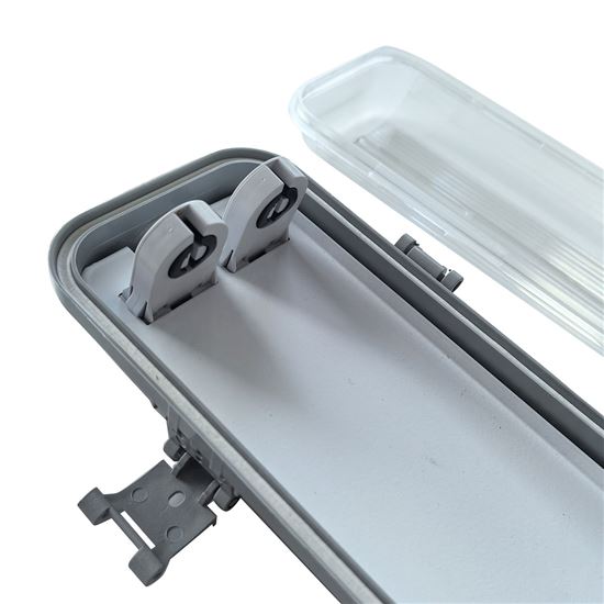 Solight ceiling light tri-proof, G13, for 2x 120cm LED tubes, IP65, 127cm
