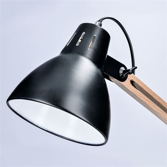 Solight stolní lampa Falun, E27, černá