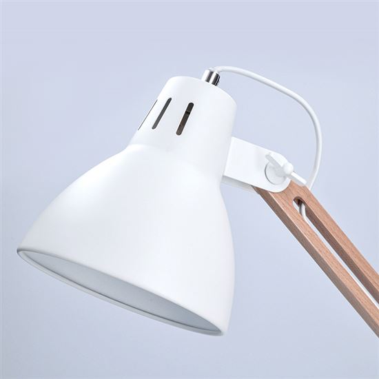 Solight stolní lampa Falun, E27, bílá