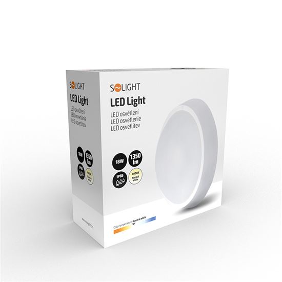 Solight LED venkovní osvětlení, 18W, 1350lm, 4000K, IP65, 22cm