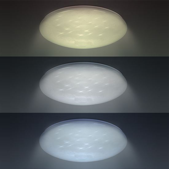 Solight LED stropní světlo Star, kulaté, 24W, 2400lm, dálkové ovládání, 37cm