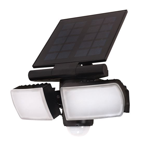 Solight LED solar light with PIR sensor, 8W, 600lm, Li-on, black