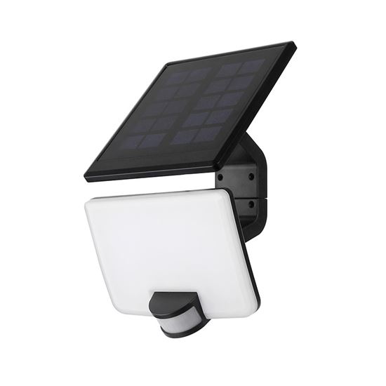 Solight LED solar light with PIR sensor, 11W, 1200lm, Li-on, black