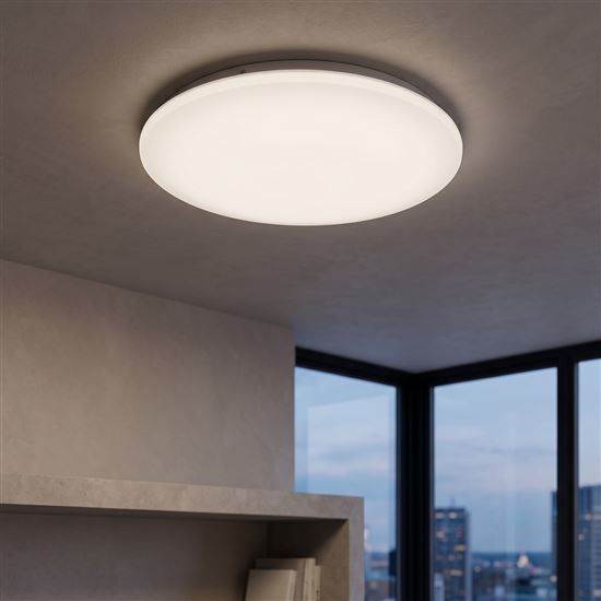 Solight LED ceiling light Plain, 3CCT, 24W, 1920lm, IP44, round, 38cm