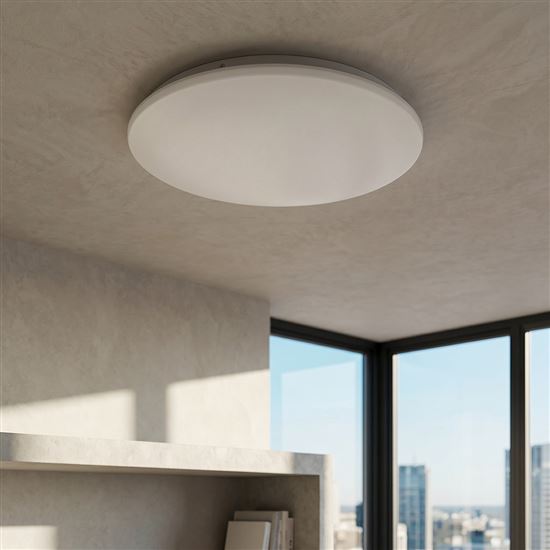 Solight LED ceiling light Plain, 3CCT, 24W, 1920lm, IP44, round, 38cm