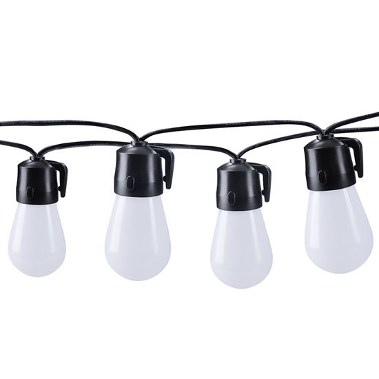 Solight LED smart outdoor chain with RGB bulbs, bluetooth, 15 bulbs, 14m+6m, 10W