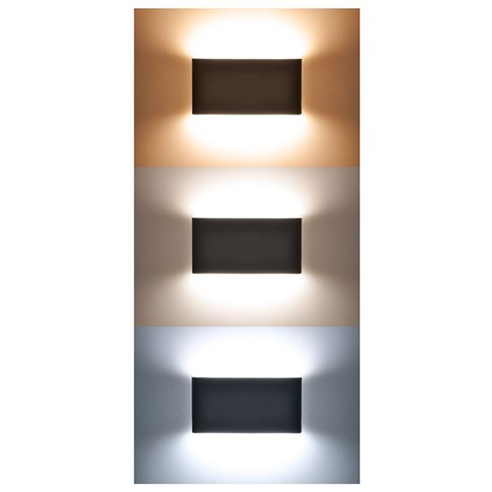 Solight LED venkovní nástěnné osvětlení Modena, 12W, 680lm, 120°, černá