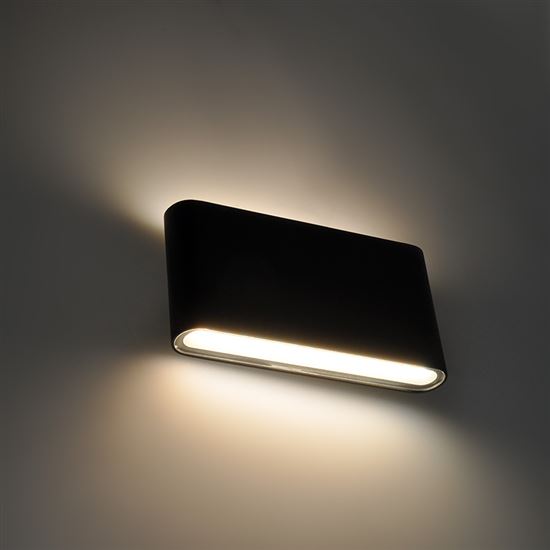 Solight LED outdoor wall lighting Modena, 12W, 680lm, 120°, black