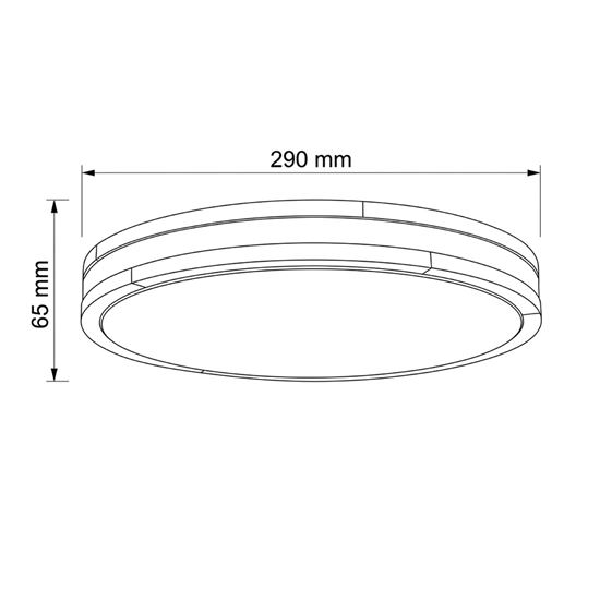 Solight LED lighting Woody, 25W, 1350lm, 29cm, 3CCT