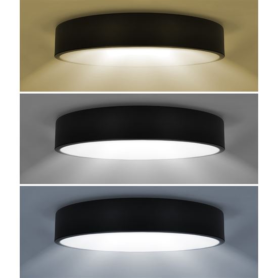 Solight LED stropní osvětlení LECCE, 3CCT, 48W, 2900lm, 40cm, 3000/4000/6000K, černá