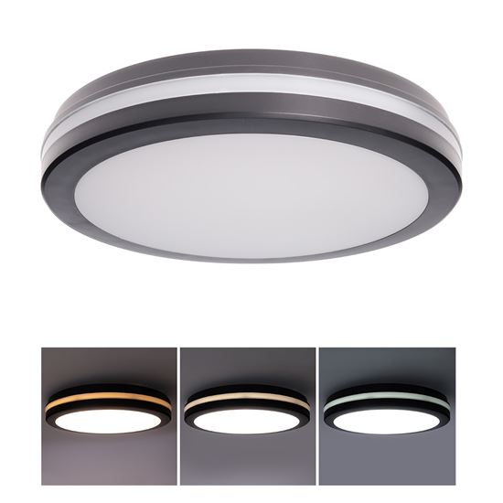 Solight LED lighting Gari, 26W, 2340lm, 3CCT, IP65, 30cm, black