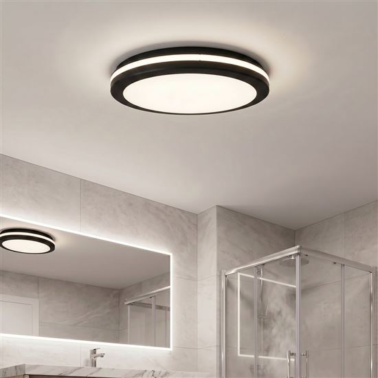 Solight LED lighting Gari, 44W, 3960lm, 3CCT, IP65, 40cm, black