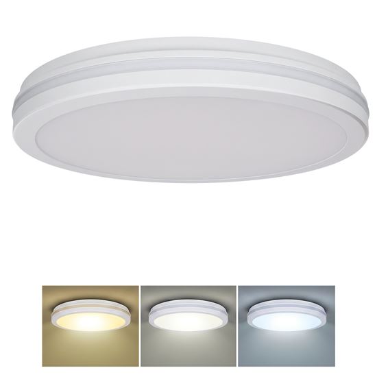 Solight LED lighting Gari, 44W, 3960lm, 3CCT, IP65, 40cm, black white