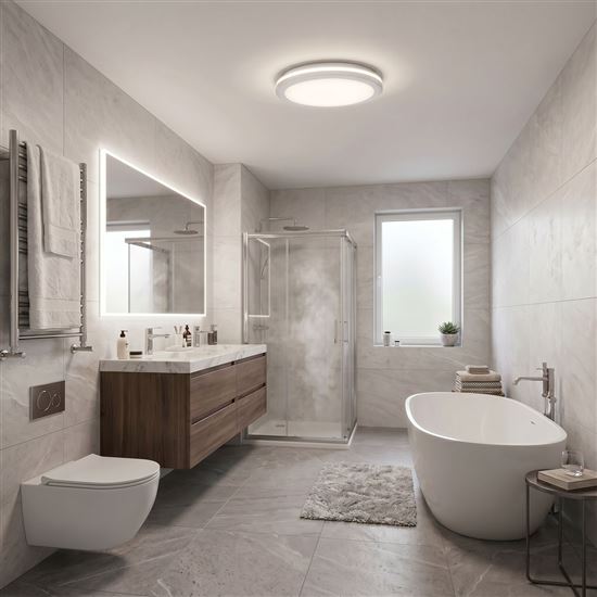 Solight LED lighting Gari, 44W, 3960lm, 3CCT, IP65, 40cm, black white