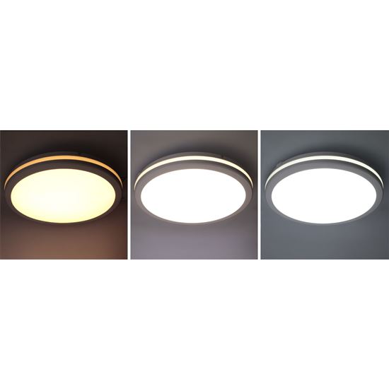 Solight LED lighting Gari, 44W, 3960lm, 3CCT, IP65, 40cm, black white
