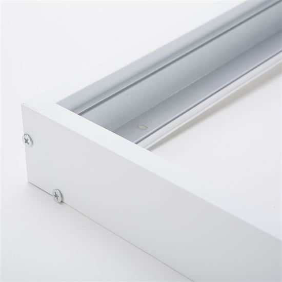 Solight hliníkový bílý rám pro instalace 295x1195mm LED panelů na stropy a zdi, výška 68mm