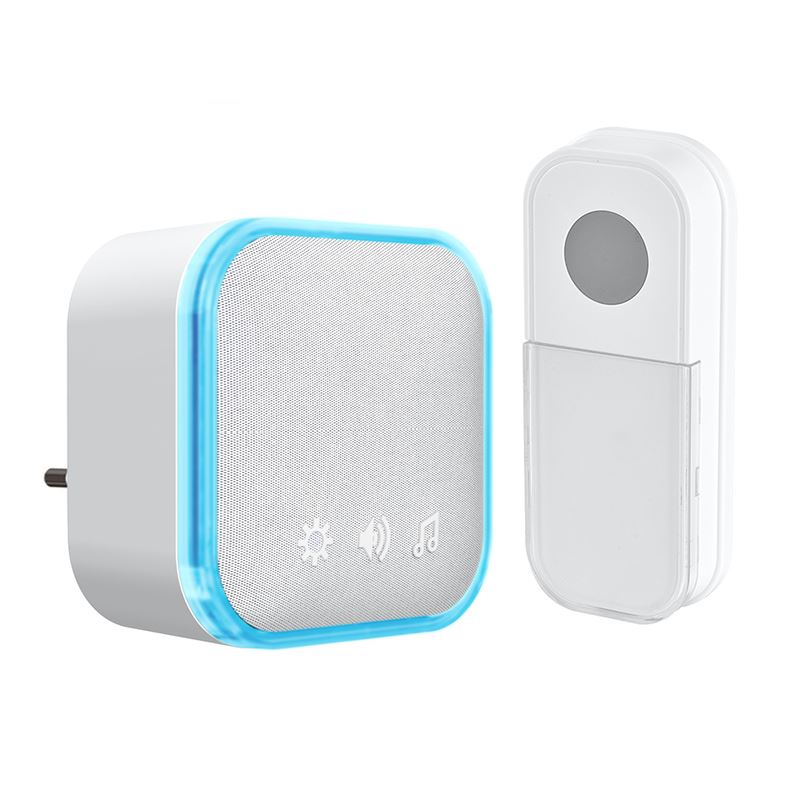 Solight wireless doorbell, plug-in, 180m, learning code, white
