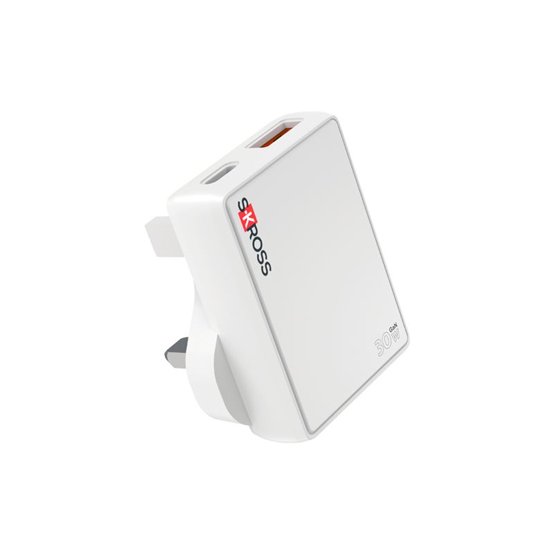 SKROSS USB A+C nabíječka Slim charger 30W UK, typ G