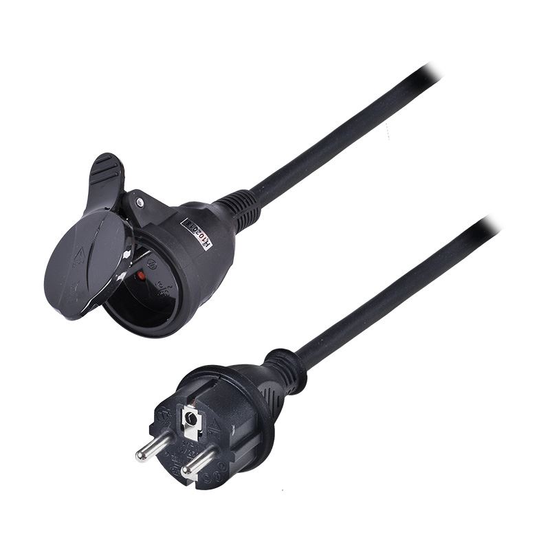 Solight 1-way extension lead, 30m, 3 x 1,5mm2, rubber, black