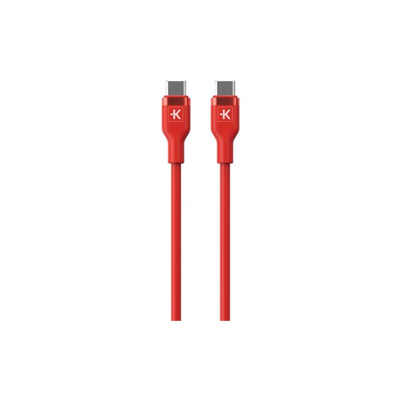SKROSS USB C-C Daily Cable, 60W, 120cm, silikon, červený