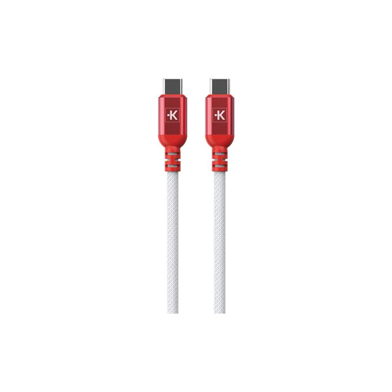 SKROSS USB C-C Link XL Cable, 100W, 250cm, opletený, bílý
