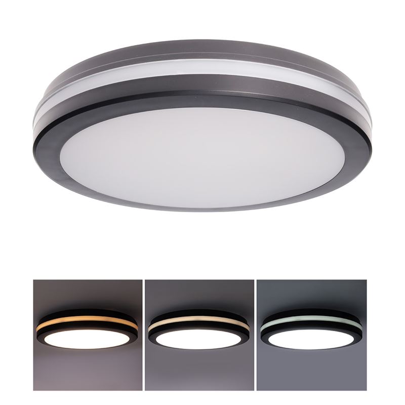 Solight LED lighting Gari, 26W, 2340lm, 3CCT, IP65, 30cm, black
