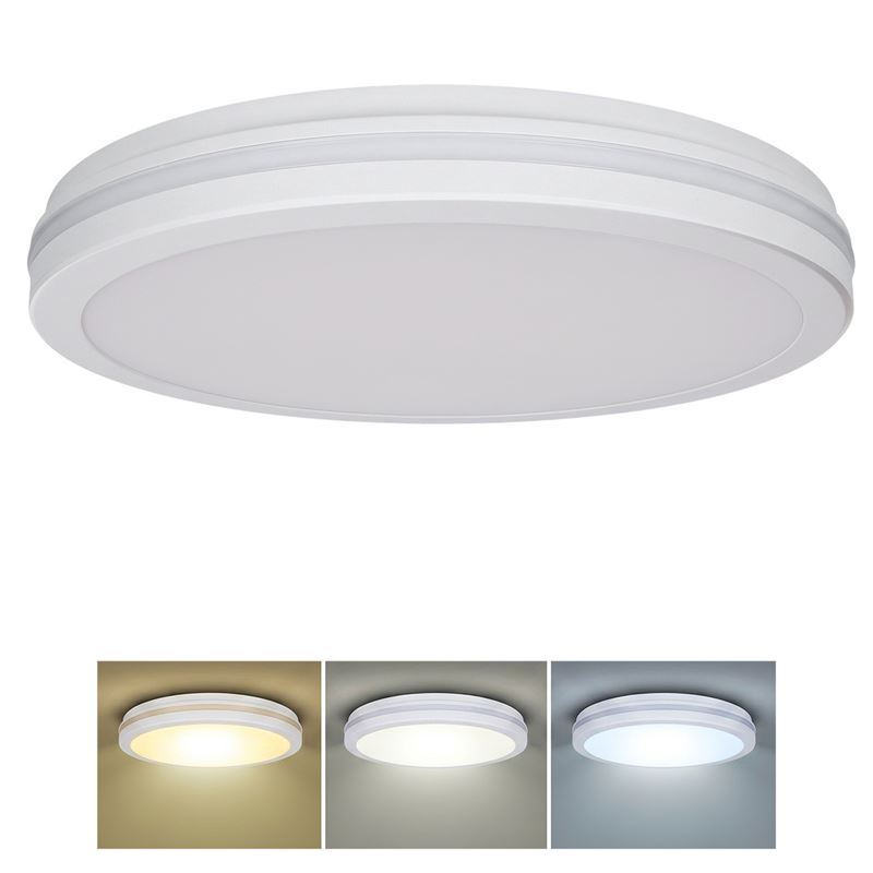 Solight LED lighting Gari, 44W, 3960lm, 3CCT, IP65, 40cm, black white