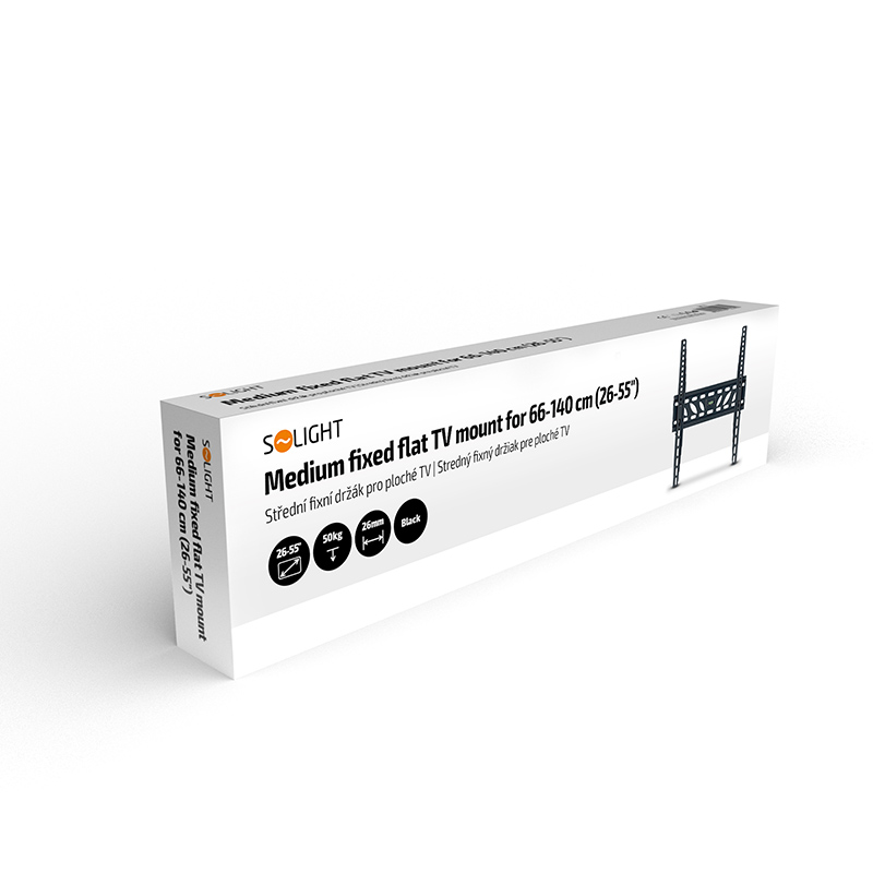 Solight střední fixní držák pro ploché TV, 66cm - 140cm (26'' - 55'') 1MF20