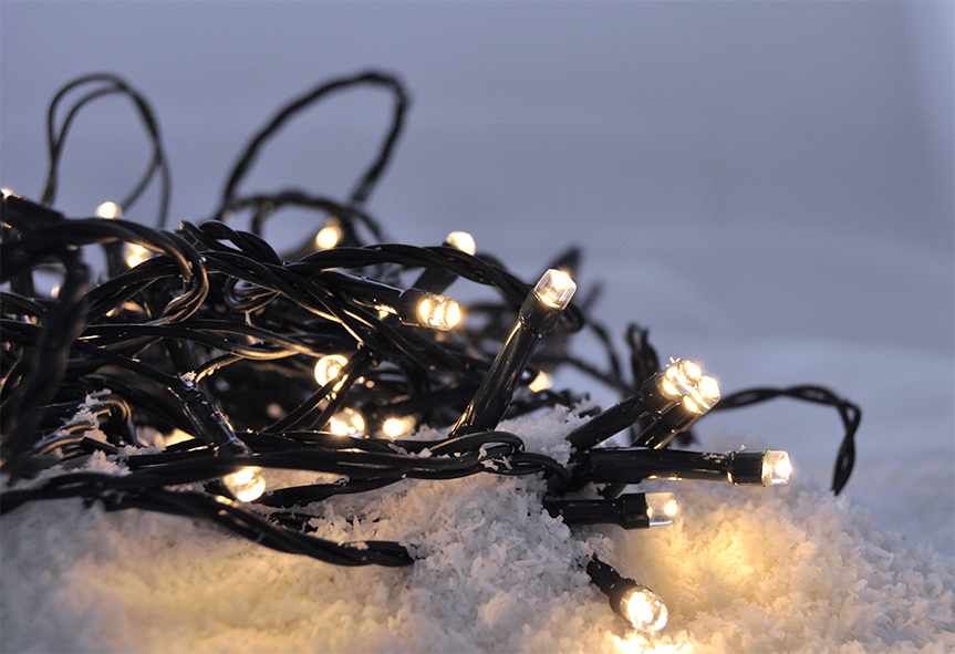 Solight LED venkovní vánoční řetěz, 200 LED, 10m, přívod 5m, 8 funkcí, IP44, tep