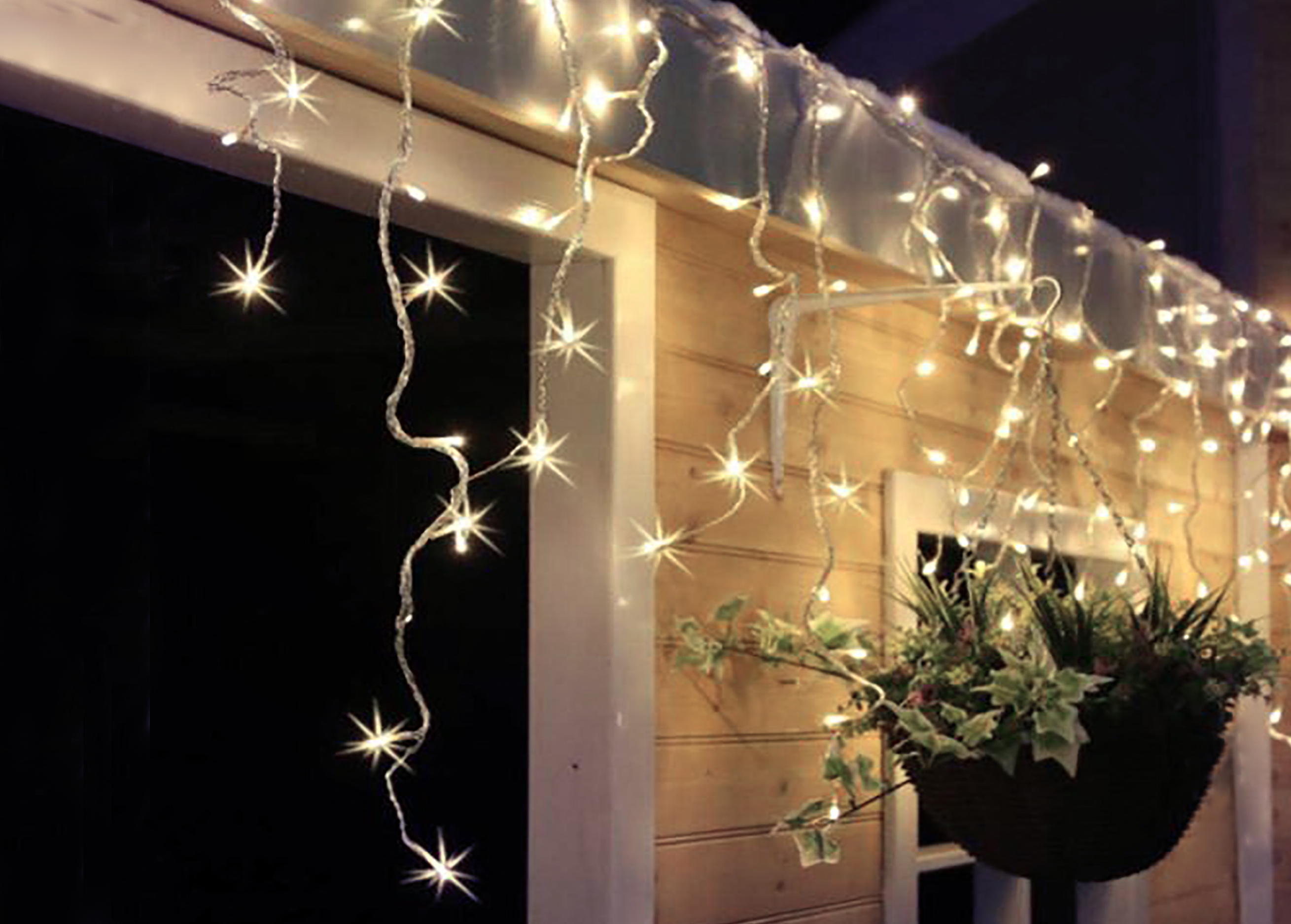 Solight LED vánoční závěs, rampouchy, 360 LED, 9m x 0,7m, přívod 6m, venkovní, t