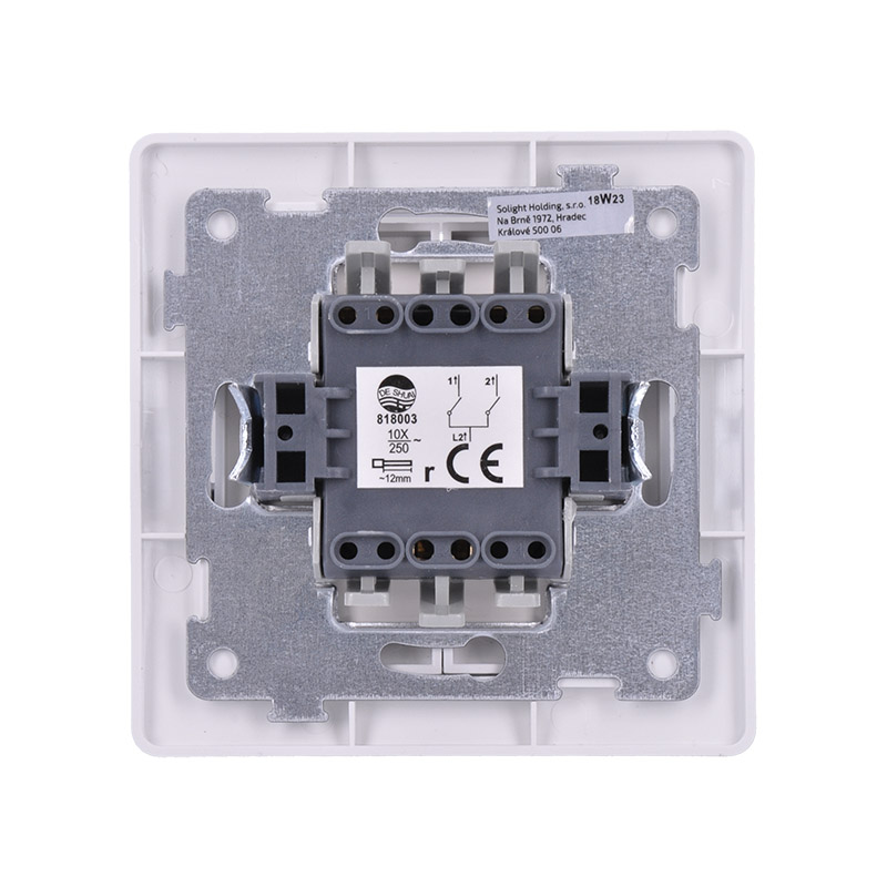 Solight vypínač Slim č. 5 sériový - lustrový, bílý