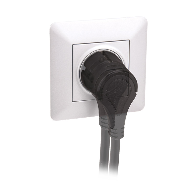 Solight zásuvka Slim PUSH, bezpečnostní posuvný střed, bílá 5B142