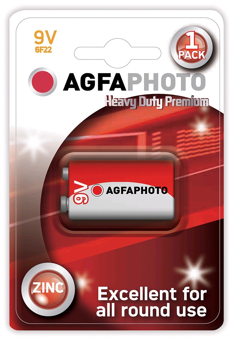AgfaPhoto zinková baterie 9V, blistr 1ks