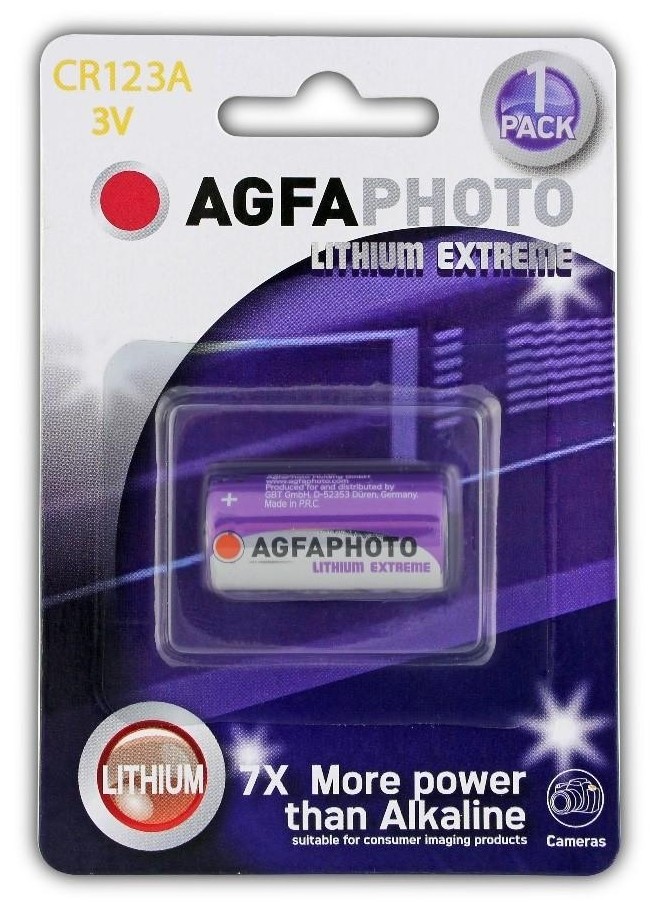 AgfaPhoto lithiová foto baterie CR123A, blistr 1ks