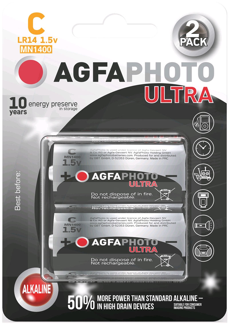 AgfaPhoto Power Ultra baterie LR14/C, blistr 2ks