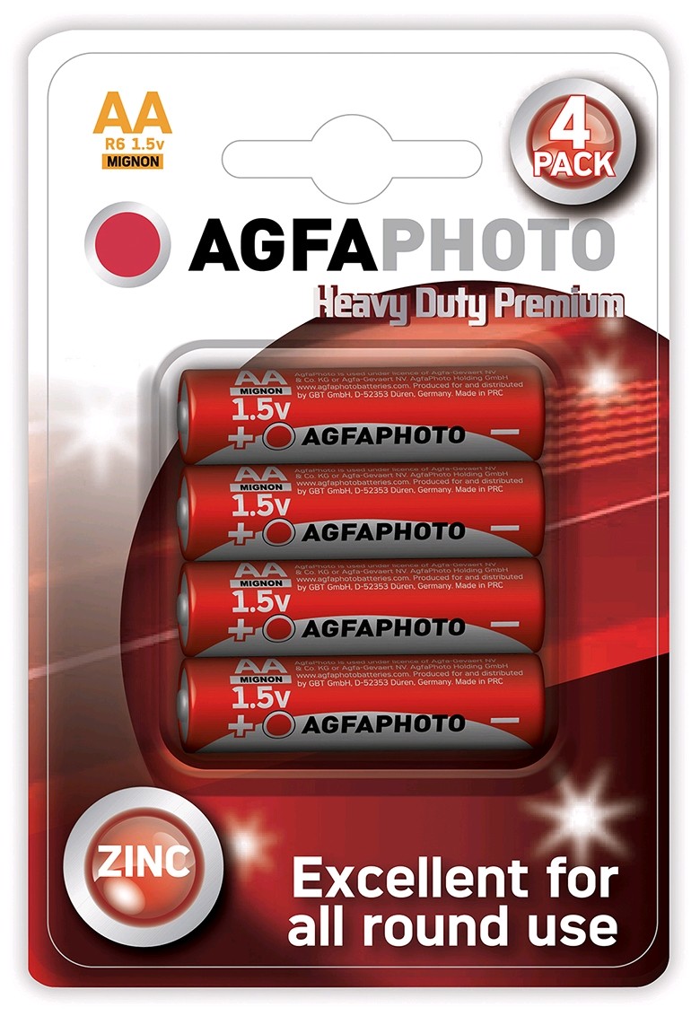 AgfaPhoto zinková baterie AA, blistr 4ks