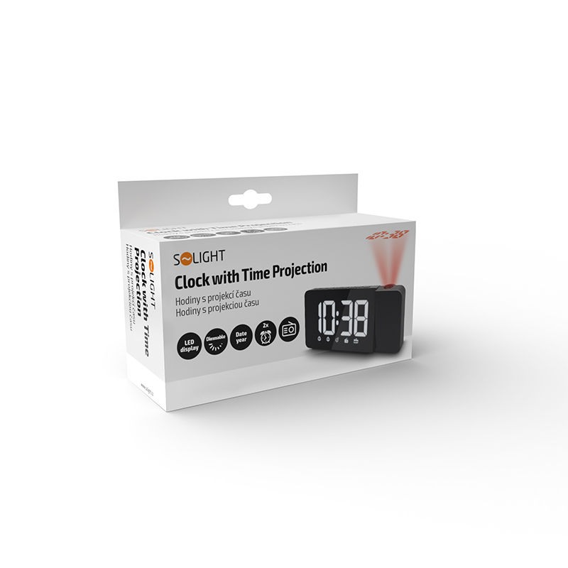 Solight projekční hodiny s rádiem a budíkem CA04
