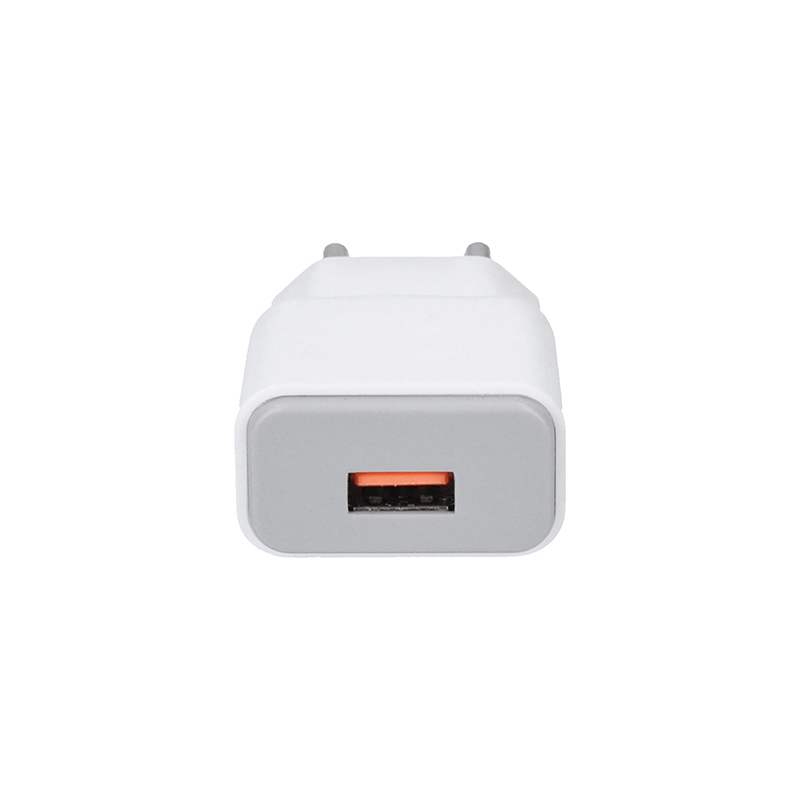 Solight USB nabíjecí adaptér, fast charge: 1x USB Qualcomm, 5V2A/9V1.5A/12V1A, AC 230V, bílošedý DC51