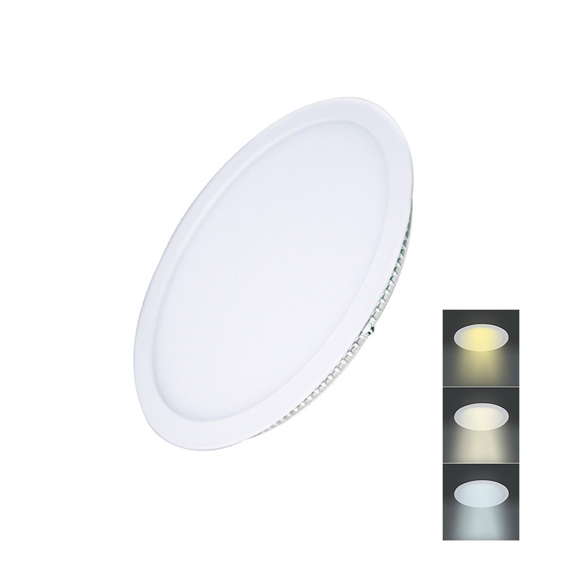 Solight LED mini panel CCT, podhledový, 12W, 900lm, 3000K, 4000K, 6000K, kulatý