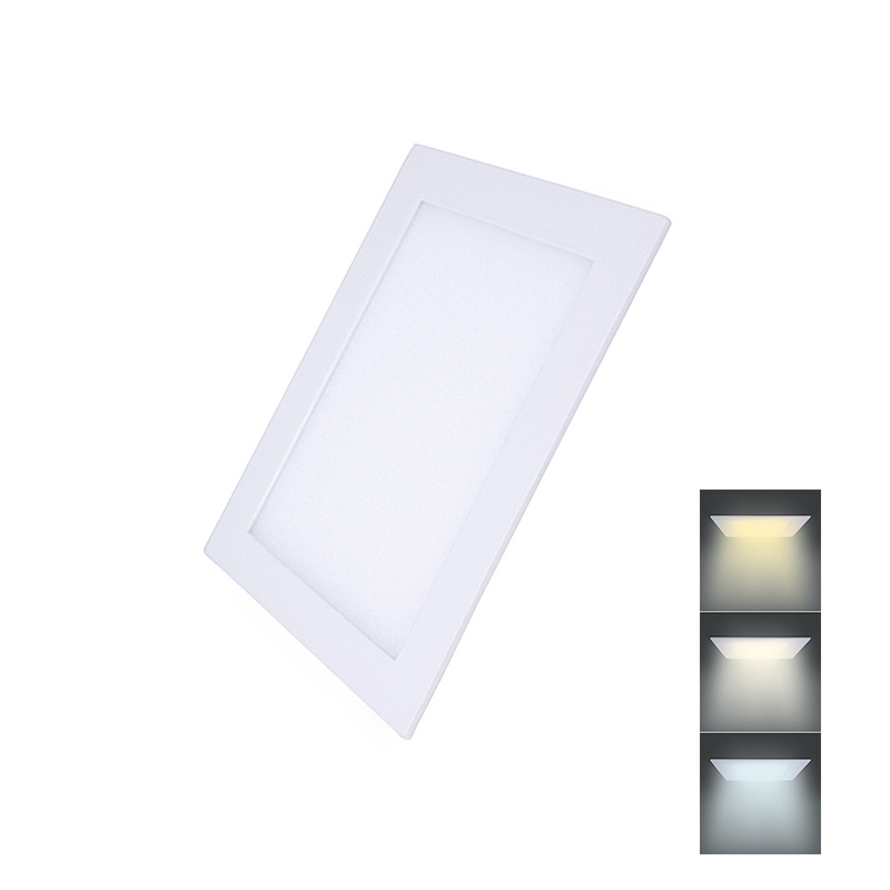 Solight LED mini panel CCT, podhledový, 12W, 900lm, 3000K, 4000K, 6000K, čtverco