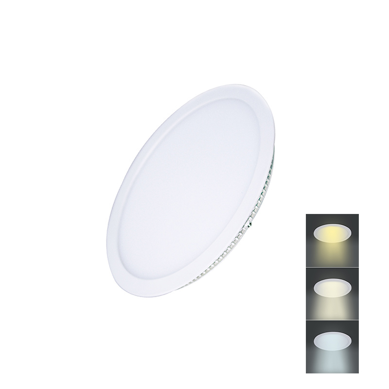 Solight LED mini panel CCT, podhledový, 6W, 450lm, 3000K, 4000K, 6000K, kulatý