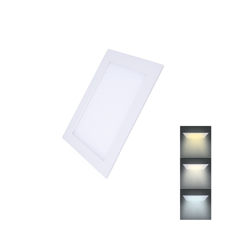 Solight LED mini panel CCT, podhledový, 6W, 450lm, 3000K, 4000K, 6000K, čtvercov