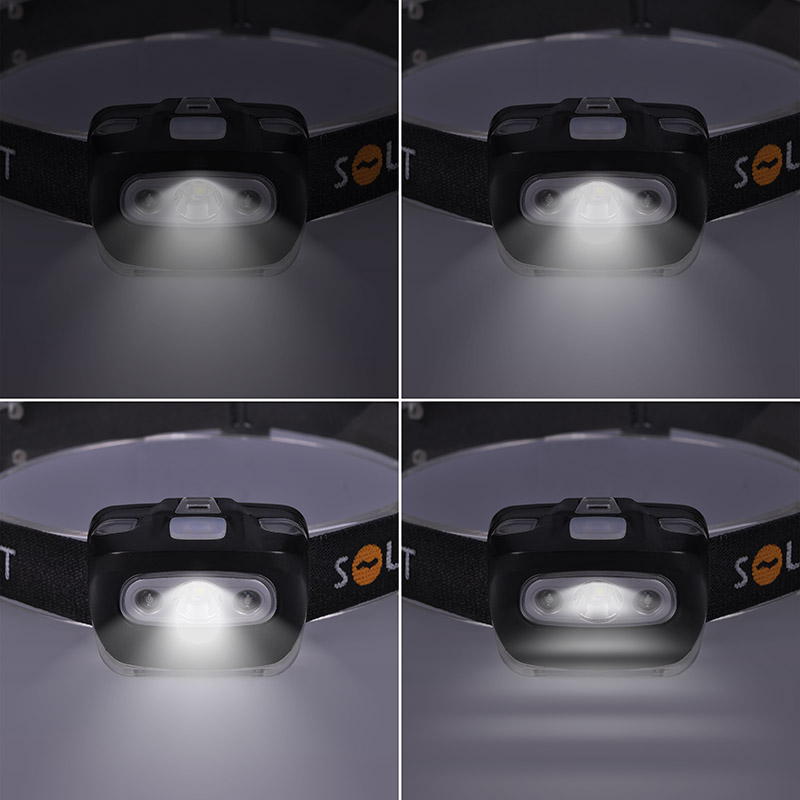 Solight LED čelová svítilna, 3W + červené světlo, 3x AAA WH27