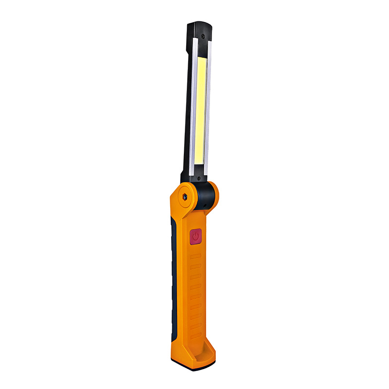 Solight pracovní nabíjecí LED lampa, 500lm + 70lm, COB, Li-Ion, USB, černooranžová WM20