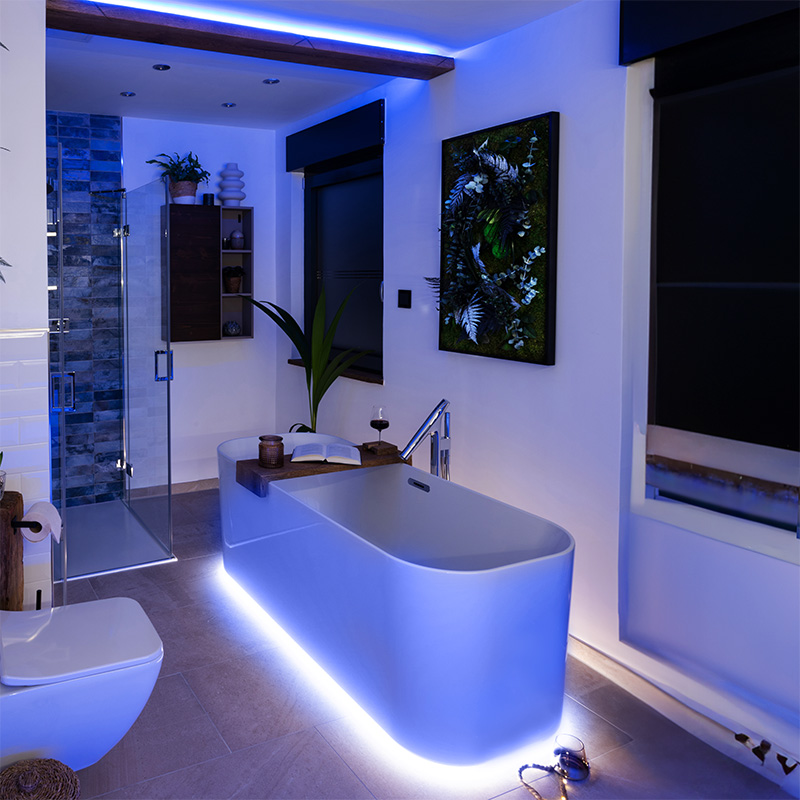 Solight LED světelný pás s testrem, 5m, sada s 12V adaptérem, 4,8W/m, IP20, studená bílá WM50-20T